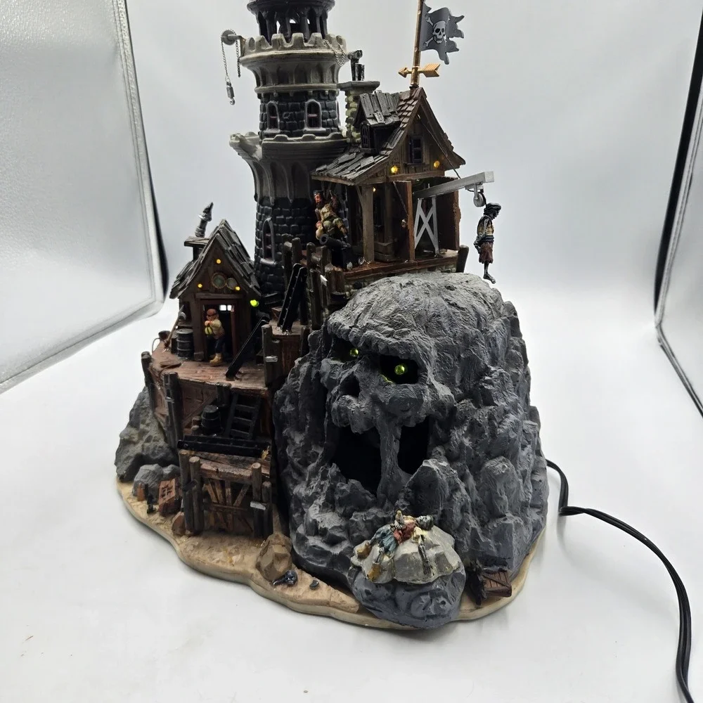 Rare Lemax Spooky Town Isle Of Doom, Lighthouse 2004 MUSIC LIGHTS MOTION Works